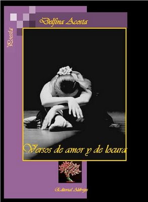 Обложка книги Дельфины Акоста “Versos de amor y de locura”