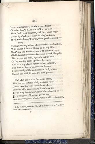 Стихотворение  Анны Сьюард “COLEBROOK DALE” (факсимиле прижизненного издания книги со стихотворением)
